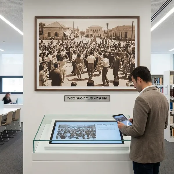 התכנסות קהילתית בכיכר המרכזית של יהוד